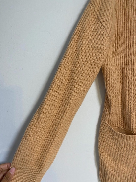 Jonathan Simkhai Ribbed Knit Cardigan Sweater Camel Tan Size XS - Picture 5 of 10